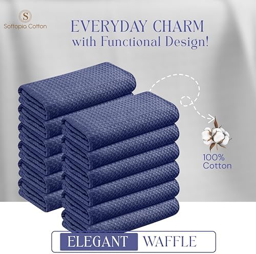 Waffle Weave Dish Towels 12 Pack, 16x26 Inches, Quick Dry Towels - Image 7