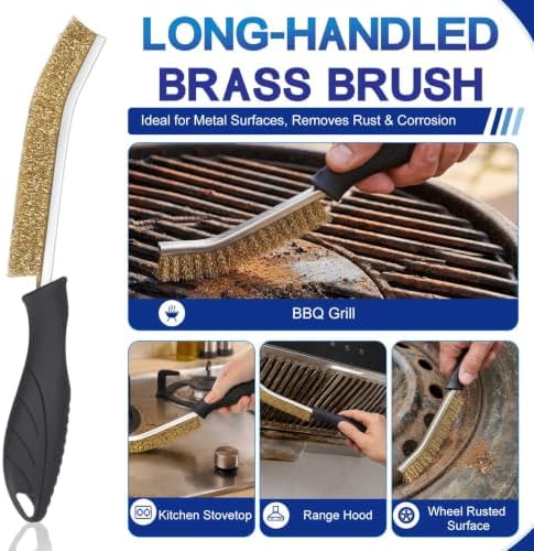 9pcs Crevice Cleaning Brush Set, Hard Bristle Scrub Brushes Tool Kit - Image 3