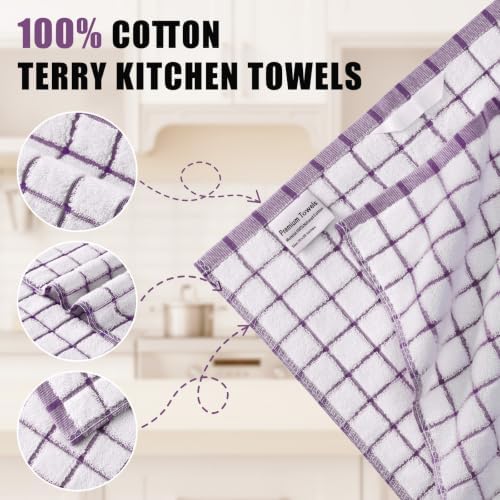 Homaxy Premium Kitchen Towels, Check Design - Image 6