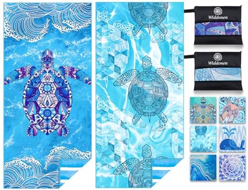 Widdonen Microfiber Beach Towel, Extra Large 2 Pack-71x32 by WIDDONEN