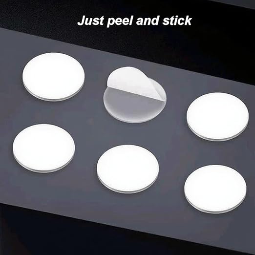 1000 Pcs False Tip Double Sided Adhesive Dots, 8mm/0.31" Pre-Cut Removable Round Putty, Waterproof Tapes No Trace Sticky Putty for Nail Art Holder and Festival Decoration