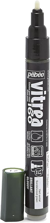 Pebeo 118086 Vitrea 160, Glossy Glass Paint Marker - Image 2