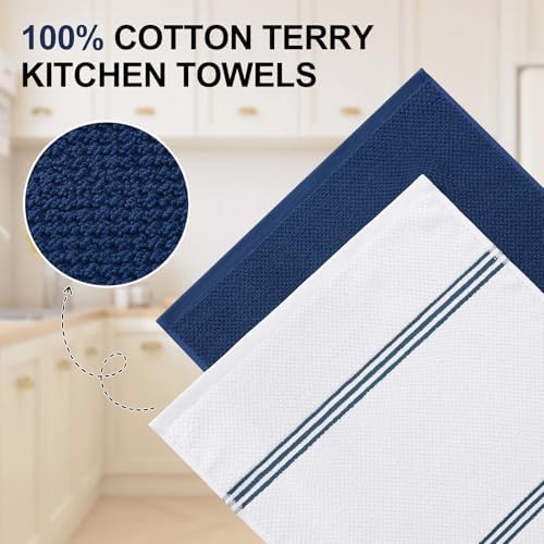Homaxy Dual Design Cotton Kitchen Towels - Image 2