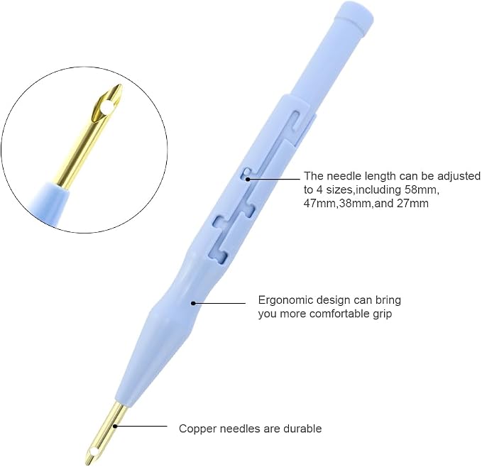 2 Pack Adjustable Embroidery Punch Needle Pen Tool, Felting Threader - Image 4