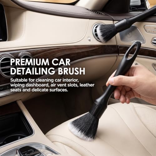 4 Pcs Car Detailing Brush Set, Boars Hair Ultra Soft Detailing Brushes - Image 5