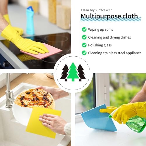 Swedish Dishcloths for Kitchen 10 Pack, Absorbent Dish Towels for Kitchen - Image 4