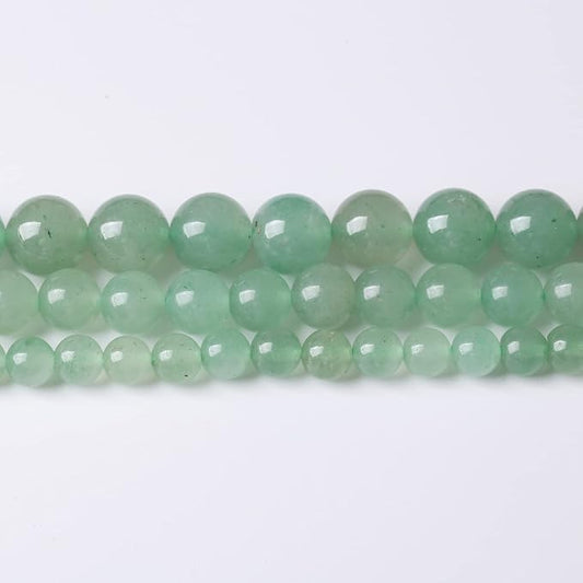 48PCS 8MM Natural Green Aventurine Stone Beads Energy Healing Beads for DIY Jewelry Bracelet Necklace Making for Jewelry Making15Inch