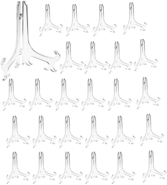 Artliving 5 Inch Acrylic Card Display Stands, Small Plastic Easels and by Artliving
