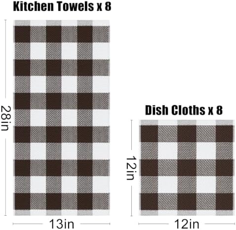 Homaxy Kitchen Towels and Dishcloths Set of 16 - Image 4