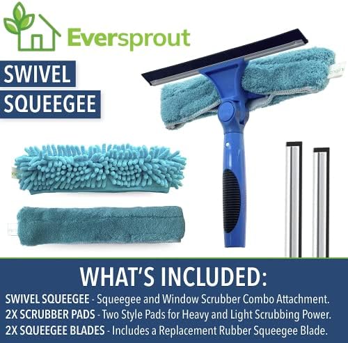 EVERSPROUT Swivel Squeegee & Microfiber Window Scrubber, Attachment Only - Image 3