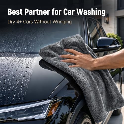 Veco 3-Piece Car Drying Towels, 1300 GSM 70/30 Twist-Loop Microfiber - Image 5