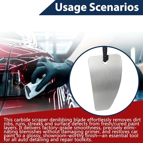 Shark Blade Carbide Scraper for Car Paint Denibbing & Paint Run Removal - Image 6