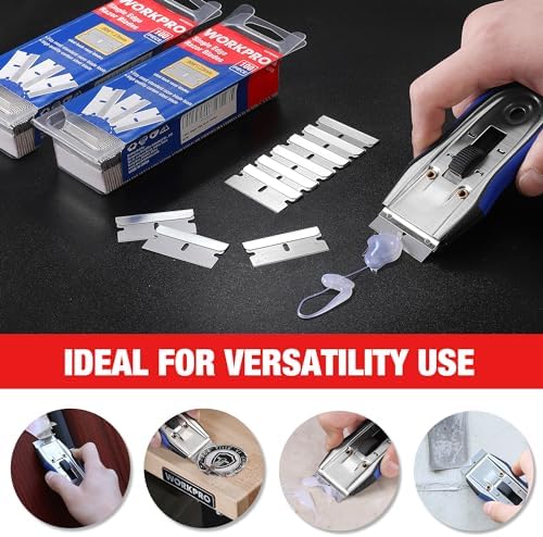 WORKPRO 200-Pack Single Edge Razor Blades, Carbon Steel Scraper Blades - Image 4