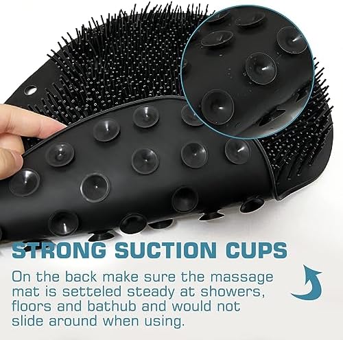 Shower Foot Scrubber Mat Back Washer Back Exfoliating Bath Wash Pad Wall - Image 5