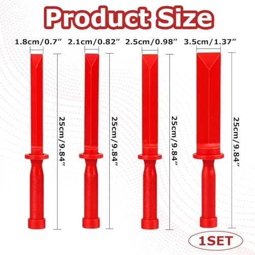 4 Pcs Plastic Chisel Scraper, Auto Paint Scraper Remover Tool Kit - Image 2