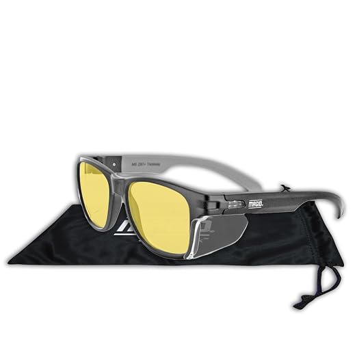 MAGID Y50 Safety Glasses for Construction | Black Frame — 6 Pairs, Amber Lens | - Image 3