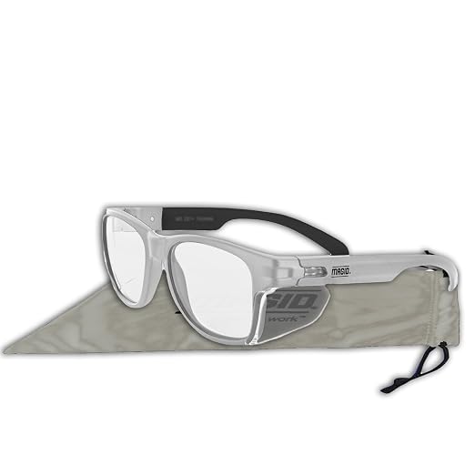 MAGID Y50 Safety Glasses for Construction | White Frame — 1 Pair, ANSI Z87.1+ - Image 3