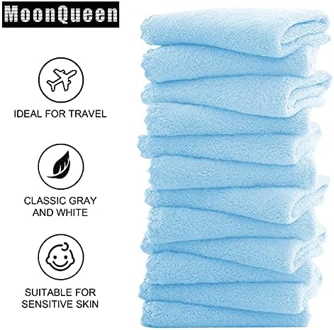 MOONQUEEN Microfiber Facial Cloths Fast Drying Washcloth 12 Pack - Image 4