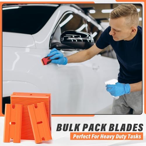 DIYSELF 100 Pack Plastic Razor Blades, Replacement Plastic Scraper Blades - Image 4