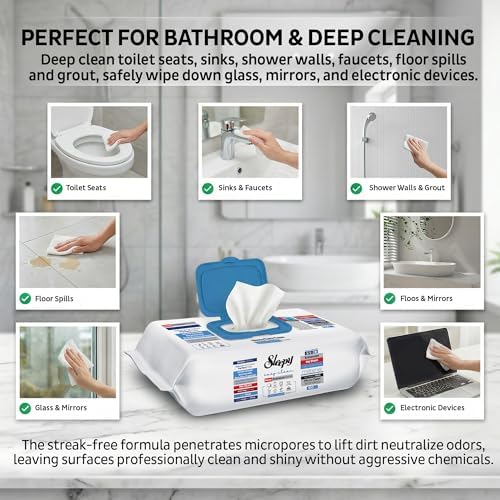 Sleepy Easy Clean XL Heavy Duty Cleaning Wipes – Chlorine-Free Bleach & Vinegar - Image 4