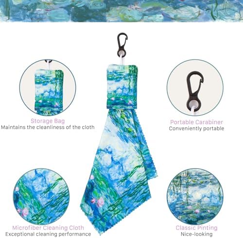 Microfiber Cleaning Cloth for Glasses & Lens-World Classic Art Series 4PCS - Image 3