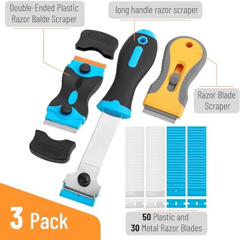 Bates- Razor Blade Scraper Set, 3 Pack, Razor Scraper Set - Image 2