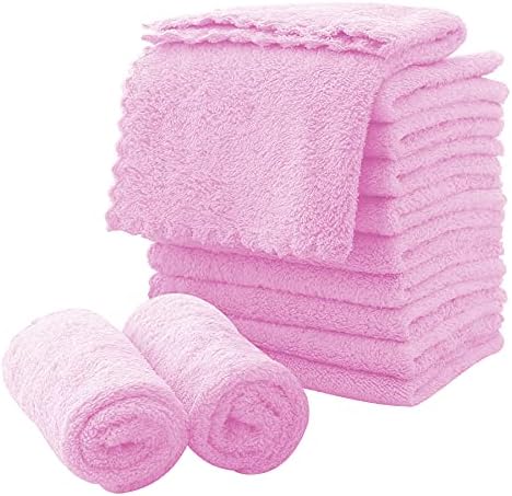 MOONQUEEN Microfiber Facial Cloths Fast Drying Washcloth 12 Pack by MOONQUEEN