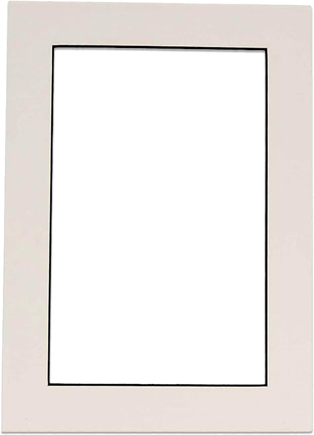 11x14 Mat Bevel Cut for 8.5x11 Photos - Acid Free White with Black Core Precut Matboard With Backing Board and Crystal Clear, Self Seal Photo Mat Bag - For Pictures, Photos, Framing - 4-ply Thickness
