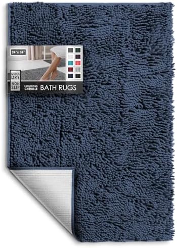 Hearth & Harbor Bathroom Rugs, Chenille Bath Mat by HearthHarbor