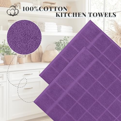 Homaxy 100% Cotton Kitchen Towels 18"x28", 8 Pack Dish Towels - Image 3