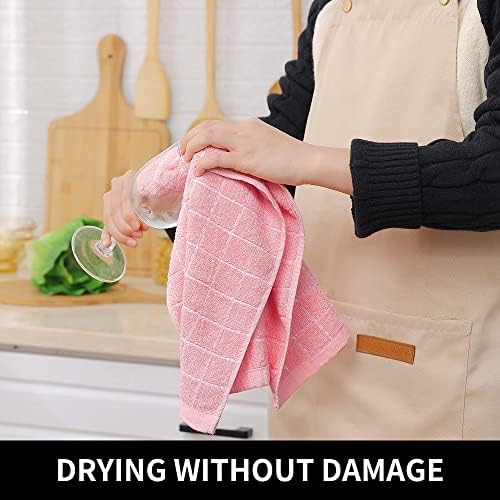 Homaxy 100% Cotton Terry Kitchen Towels, 5 Pack - Image 4