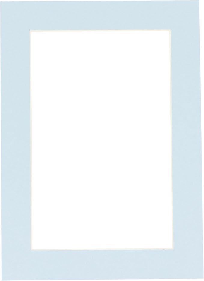11x14 Mat for 8.5x11 Photo - Precut Baby Blue Picture Matboard for Frames Measuring 11 x 14 Inches - Bevel Cut Matte to Display Art 8.5 x 11 Inches - Acid Free ONE MAT with Backing Board & Clear Bag