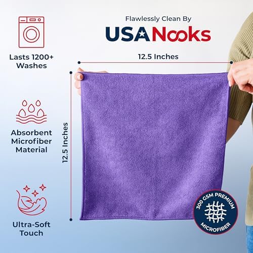 USANOOKS Premium 300GSM Microfiber Cleaning Cloth - Image 2