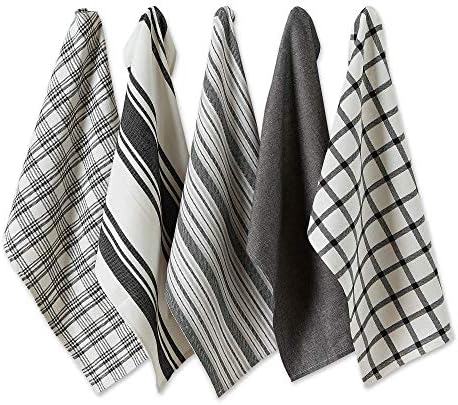 DII Assorted Woven, Kitchen Dishtowel Set, 5 Piece by DII