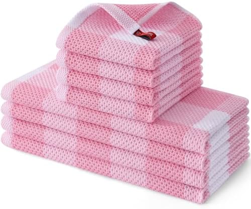 Homaxy 100% Cotton Kitchen Towels and Dishcloths Set of 8 by Homaxy