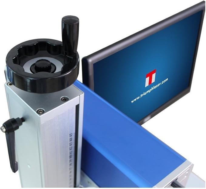 Triumph 30w Fiber Laser Marking deep Engraving Machine Metal polymers Parts Marker Engraver Rotary jewllery Silver Cutting Firearms 110x110 and 200x200mm Lens