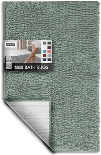 Hearth & Harbor Bathroom Rugs, Chenille Bath Mat by HearthHarbor