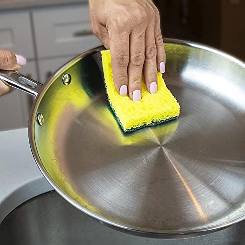 Amazon Basics Heavy Duty Scrub Sponges, Dual-Sided Design, Packaging May Vary - Image 3