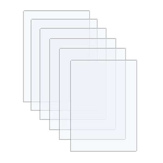 6 Pack of Acrylic Sheets 11x14-0.043" Thick Clear Extruded Plexiglass Sheets by Langaelex