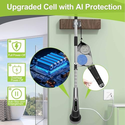 Dreazu Pro Electric Spin Scrubber, 10‑in‑1 Shower Scrubber - Image 5