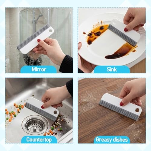 2 PCS All-Purpose Small Rubber Squeegee, Soft Silicone Mini Squeegee - Image 6
