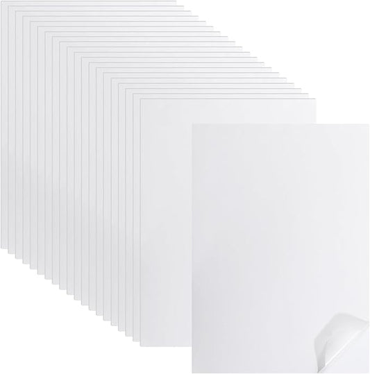 GLOBLELAND 20 Sheets A4 Printable Washi Sticker Paper Translucent Self-Adhesive Paper Handbook DIY Stickers for Printer Diary Album Notebook Scrapbooking Card DIY Arts and Crafts