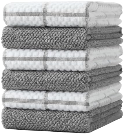 100% Cotton Kitchen Dish Towels, 6 Pack by Unknown