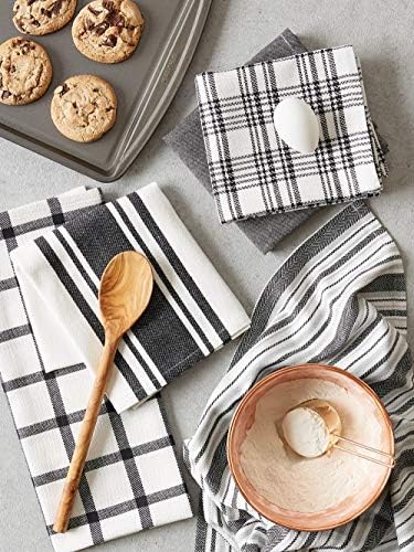 DII Assorted Woven, Kitchen Dishtowel Set, 5 Piece - Image 5