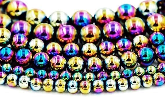 Zenkeeper About 180 Pcs Rainbow Hematite Beads - Image 6