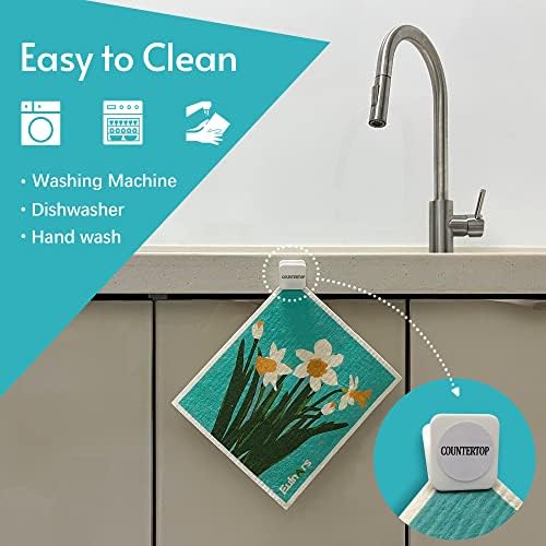 Eulnars Swedish Dishcloths for Kitchen, 8 Pack Reusable Paper Towels - Image 4