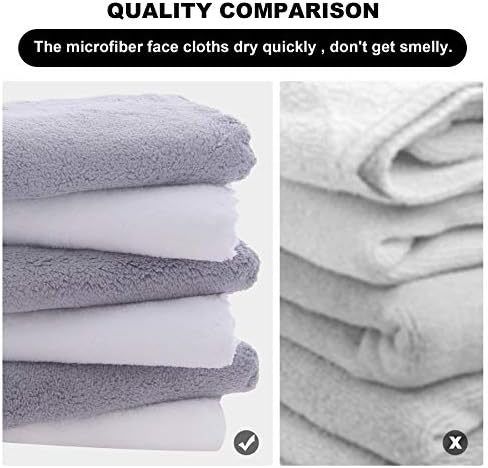 MOONQUEEN Microfiber Facial Cloths Fast Drying Washcloth 12 Pack - Image 3