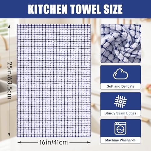 Mordimy Premium Cotton Kitchen Towels 16"x 25", 12 Pack - Image 2