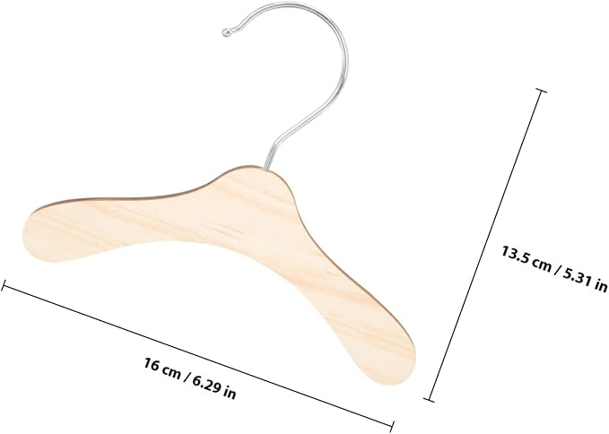 Wooden Dog Hangers 8.66 Inch Small Pet Hangers Wear-Resistant Solid Wood - Image 2