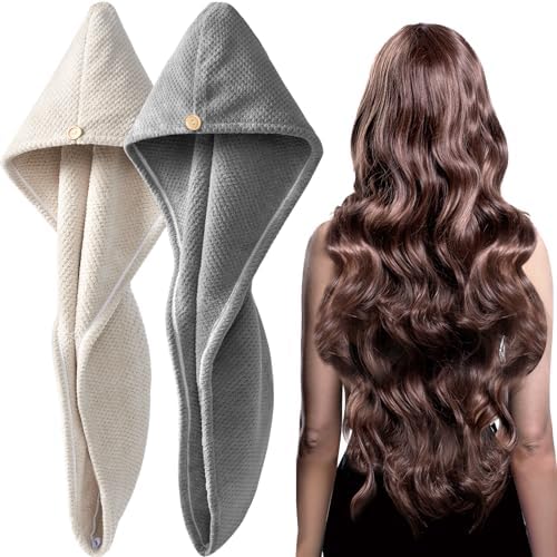 YFONG 2 Pack Large Microfiber Hair Towel Wrap by YFONG